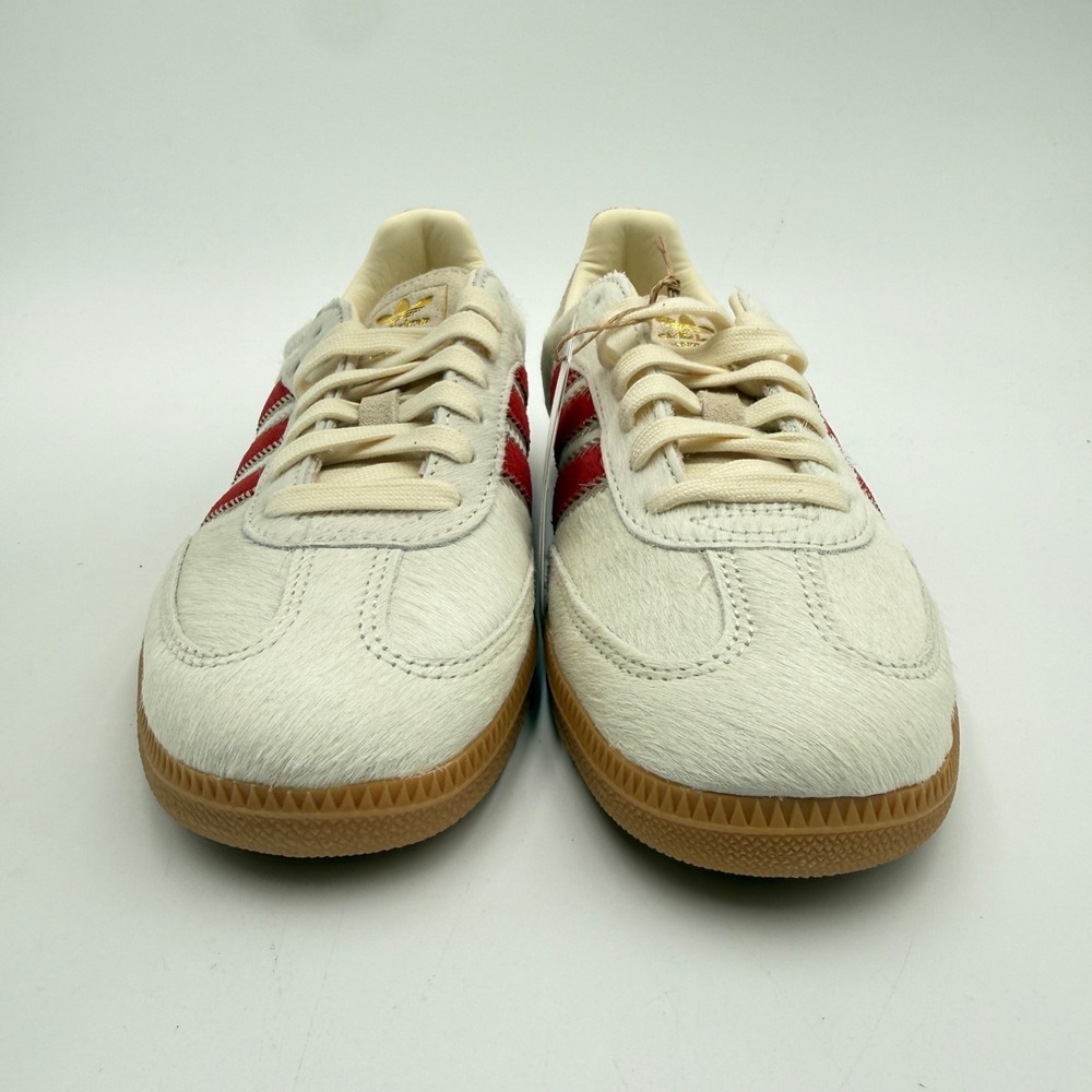 Adidas Women's Size 8.5 Samba OG Pony Hair Pack - Wonder Beige Better Scarlet - Picture 2 of 7
